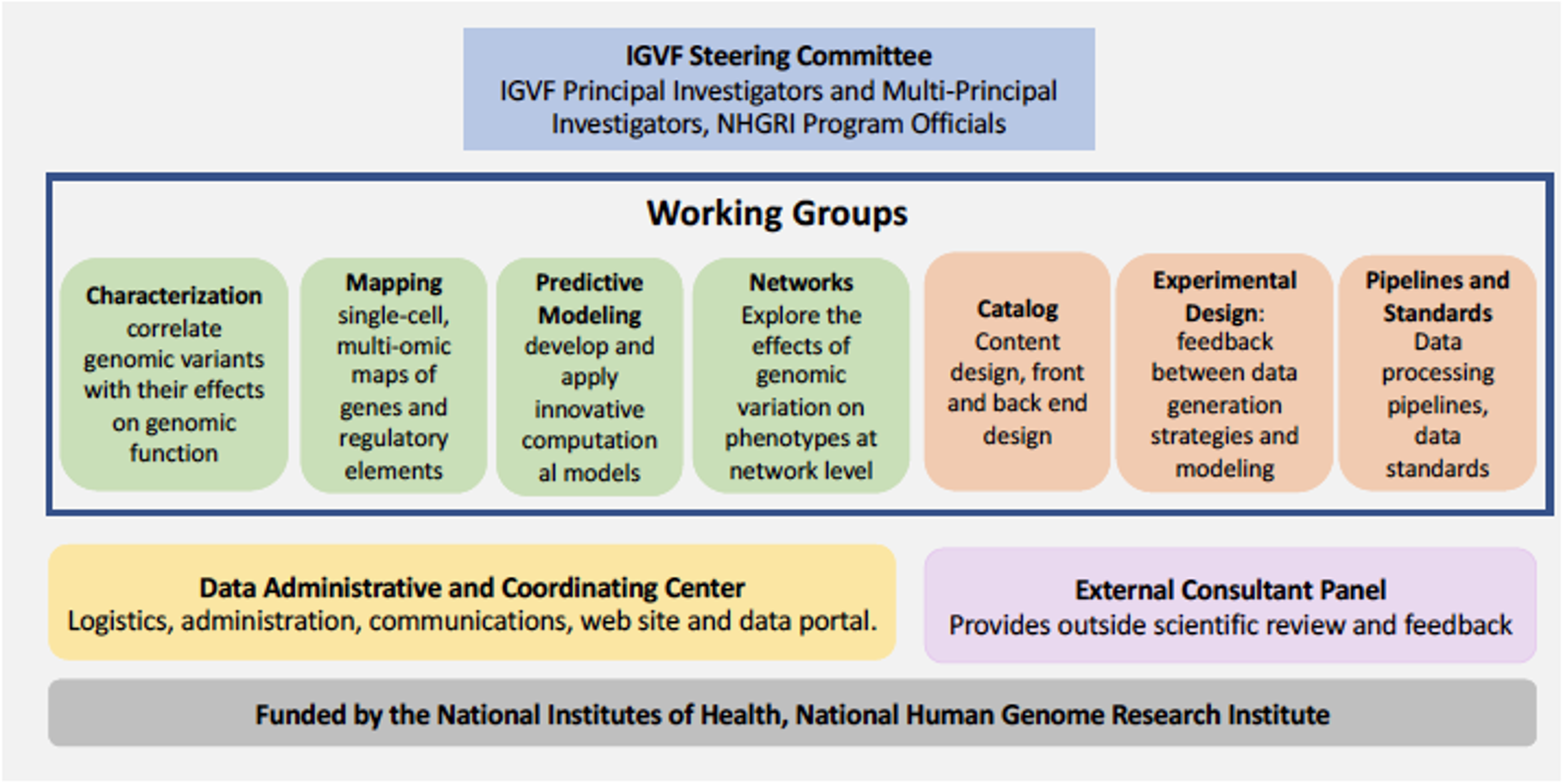 IGVF consortium organization